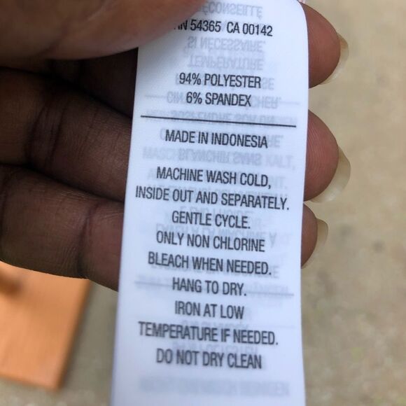 NYGARD orange & red pin striped button down blouse - Picture 9 of 9